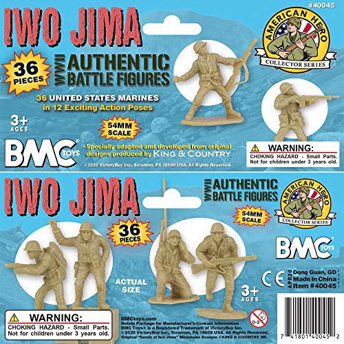 WW2 US Marines Plastic Army Men - 36 Soldier Figures U318109