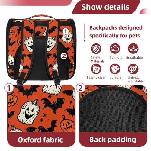 Halloween Pet Carrier Airline Approved for Small Medium Dogs Cats S688252
