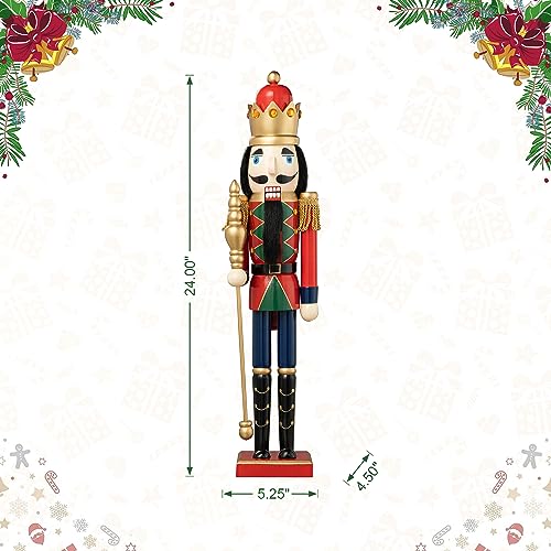 Wooden Nutcracker Decoration 42 Inch Christmas Indoor Outdoor C418758