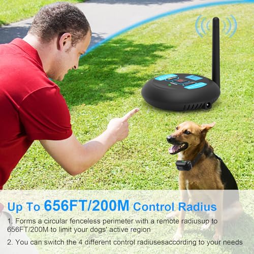 Dog Wireless Fence with Remote Training Collar, Rechargeable Waterproof, Adjustable Range K996