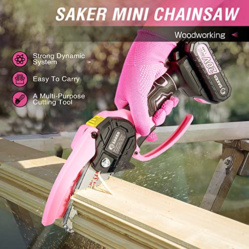 Mini Chainsaw Cordless, Handheld Pruning Saw for Tree Branches C763319