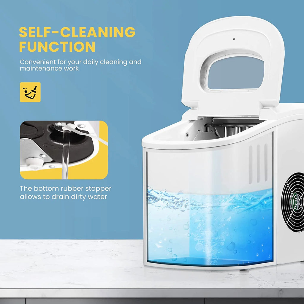 Countertop Ice Maker, Self-Cleaning Portable, 26Lbs/24H with Ice Scoop X83293