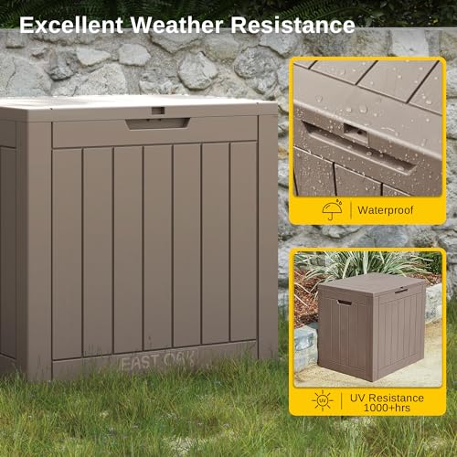 Outdoor Storage Box 31 Gallon Waterproof Resin Deck Box V3075