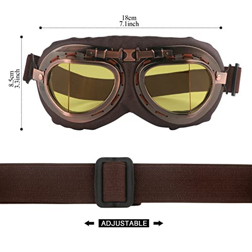 Vintage Pilot Motorcycle Goggles O2711