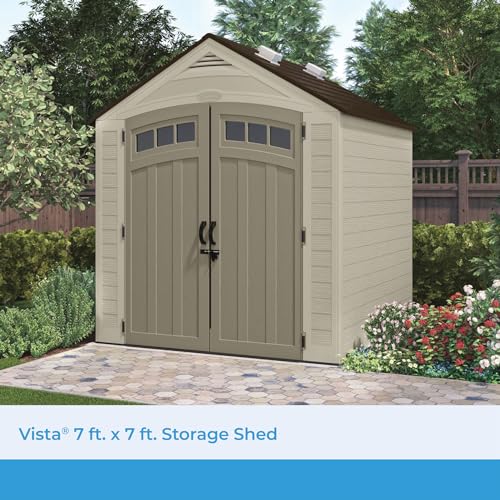 7x7 Storage Shed with Resin Panels and Skylights Z334