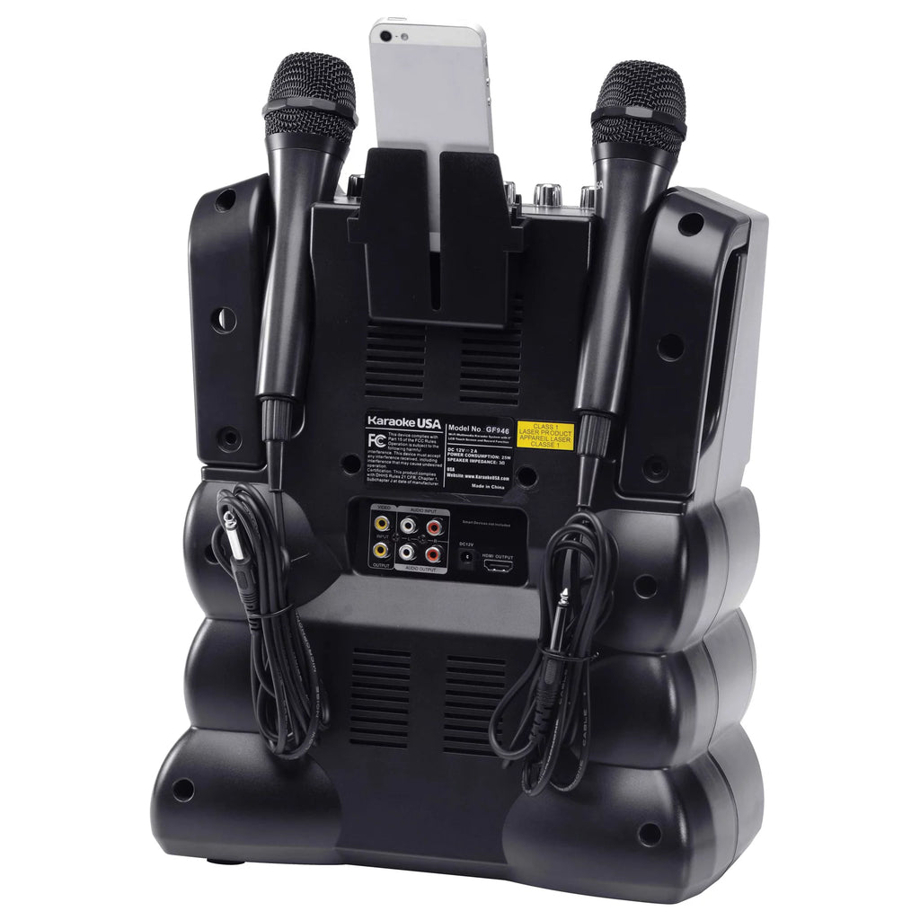 Karaoke System with Bluetooth, 7-Inch Screen, and 2 Microphones W239520