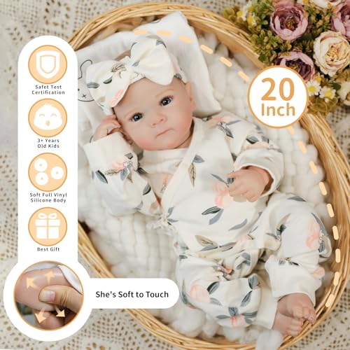 20 Inch Realistic Reborn Baby Doll with Accessories T505273