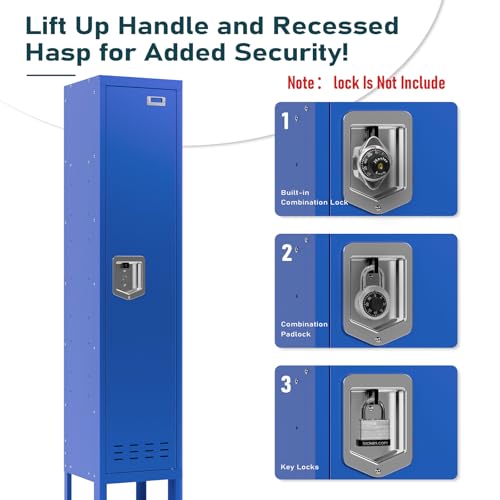 Metal Cabinet with Lockable Door for Office, Gym, School, Home A290