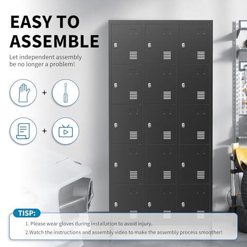 Metal Lockers with Shelves 72" H for Employees C448234