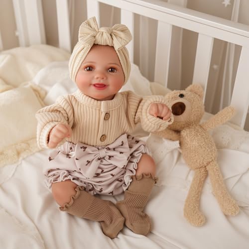 Reborn Baby Doll Sunny - 17 Inch Soft Vinyl Realistic Poseable Doll with Accessories L43468