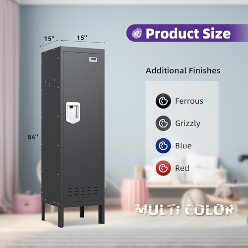 5-Door Steel Storage Locker with Hooks and Card Slots M92401