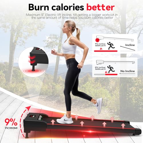 Walking Vibration Pad with APP, 3 in 1 Under Desk Treadmill, Low Noise with Remote Control K2989