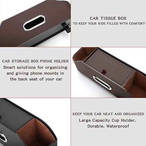 Car Back Seat Organizer with 2 Drink Cup Holder and Storage Hook H259