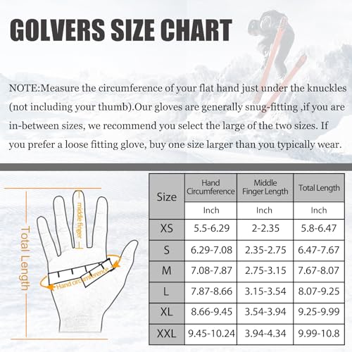 Winter Gloves for Men Women, Touch Screen Warm Gloves with Thermal Knit Lining M259