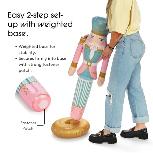 Giant Inflatable Pink Nutcracker Christmas Decor, Indoor/Outdoor F1618