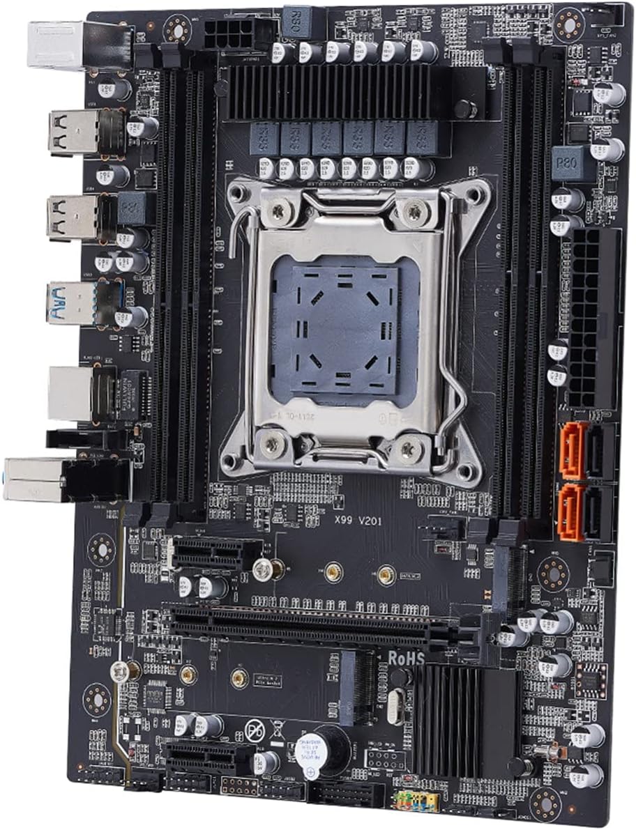 X99 Motherboard LGA2011-3 V3 V4 with Dual M.2 NVME Slot Support Four Channels DDR4 ECC 8 TF SATA3.0 USB3.0gaming Motherboard Combo