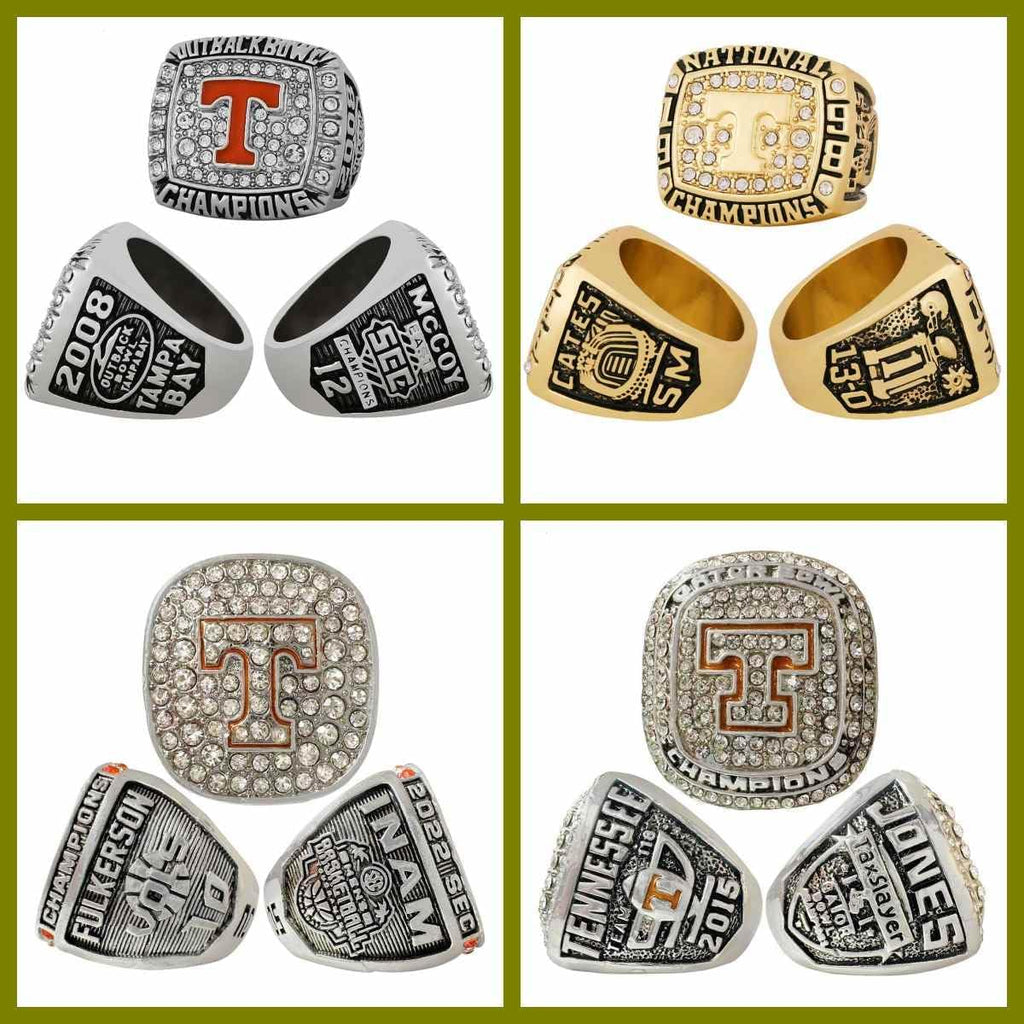 Tennessee Football National Championship Ring Set with Sandalwood Box J410153