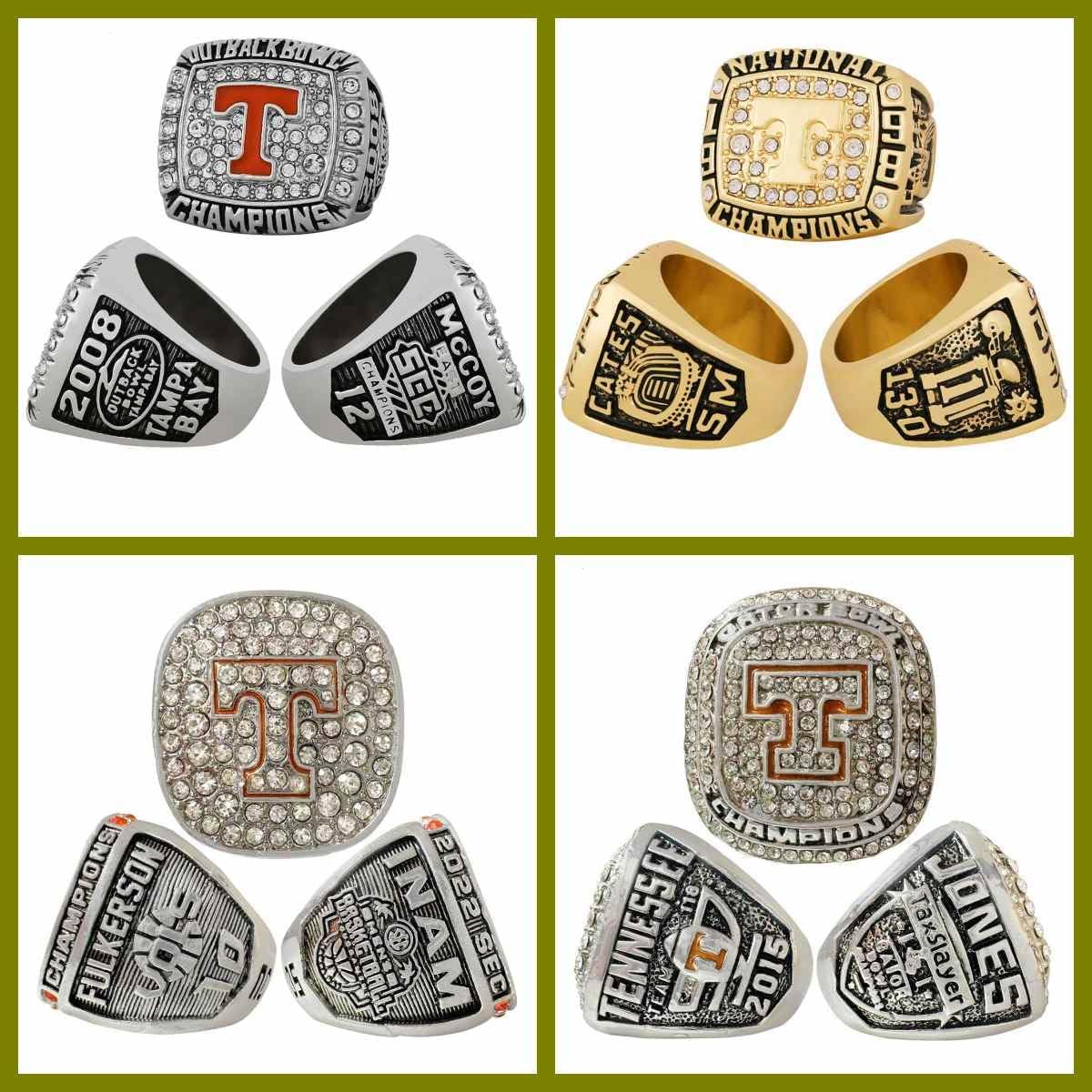 Tennessee Football National Championship Ring Set with Sandalwood Box J410153