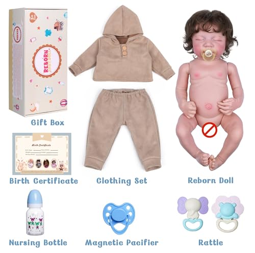 Lifelike Reborn Baby Doll Silicone Full Body Boys 17 Inch G466746