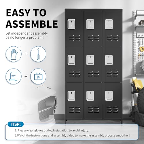 Metal Lockers with Shelves 72" H for Employees C448234