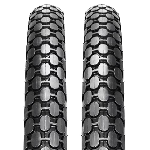 2 Pack 26" x 2.125" Beach Cruiser Bike Tires, Black Wall/White Side Wall K2140