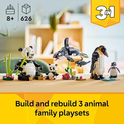 Panda Family Building Toy with 3 Animal Options, Ages 8+ R43389