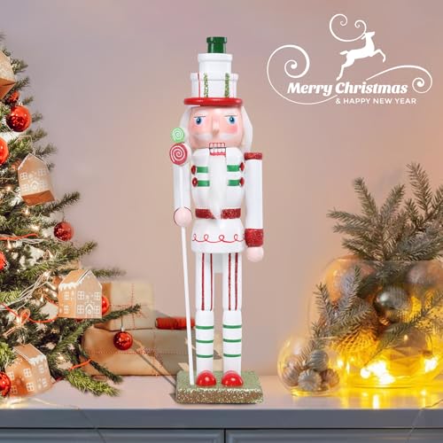 16 Inch Wooden Nutcracker Christmas Decoration for Table Desktop Fireplace Indoor Home H891