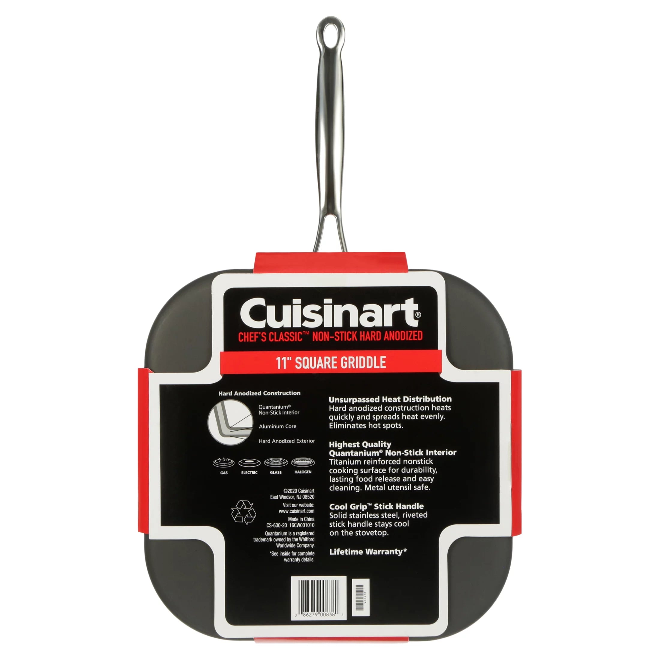 Non-Stick Hard Anodized 11" Square Griddle O176