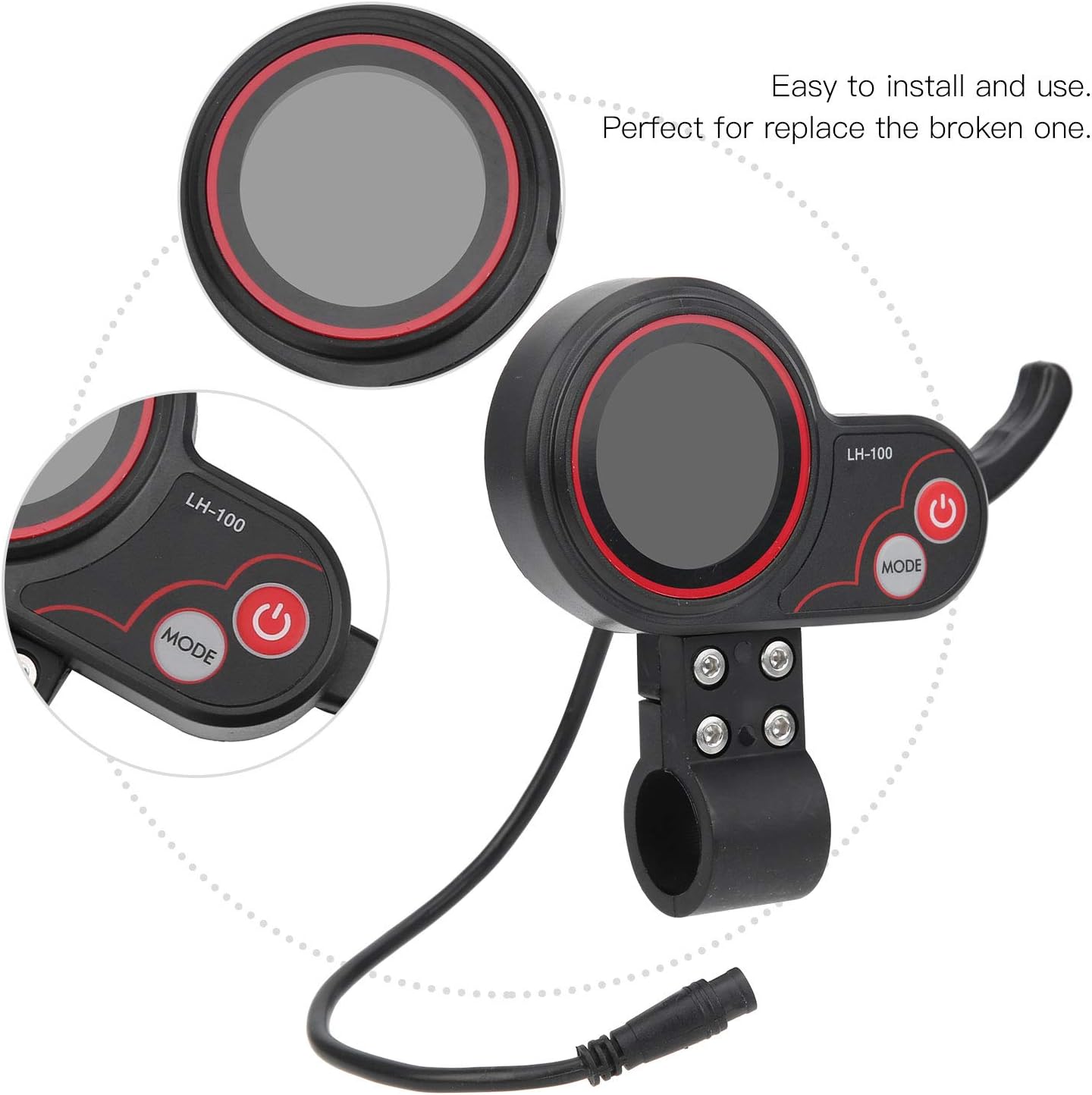 Electric Scooter Thumb Throttle with LCD Display, 24V 36V Speedometer P413