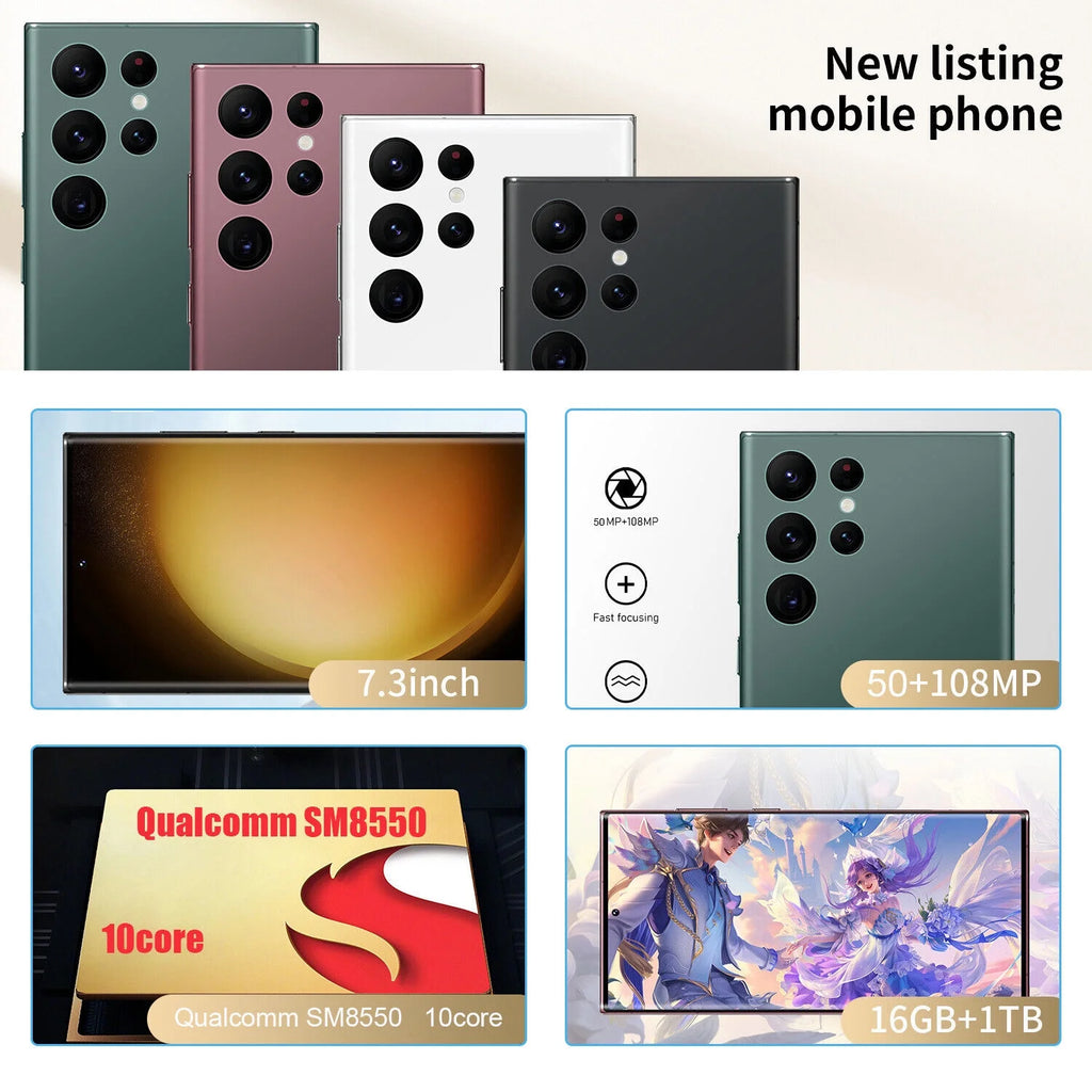 7.3" Smartphone 3GB+64GB Unlocked Android 13 S700357