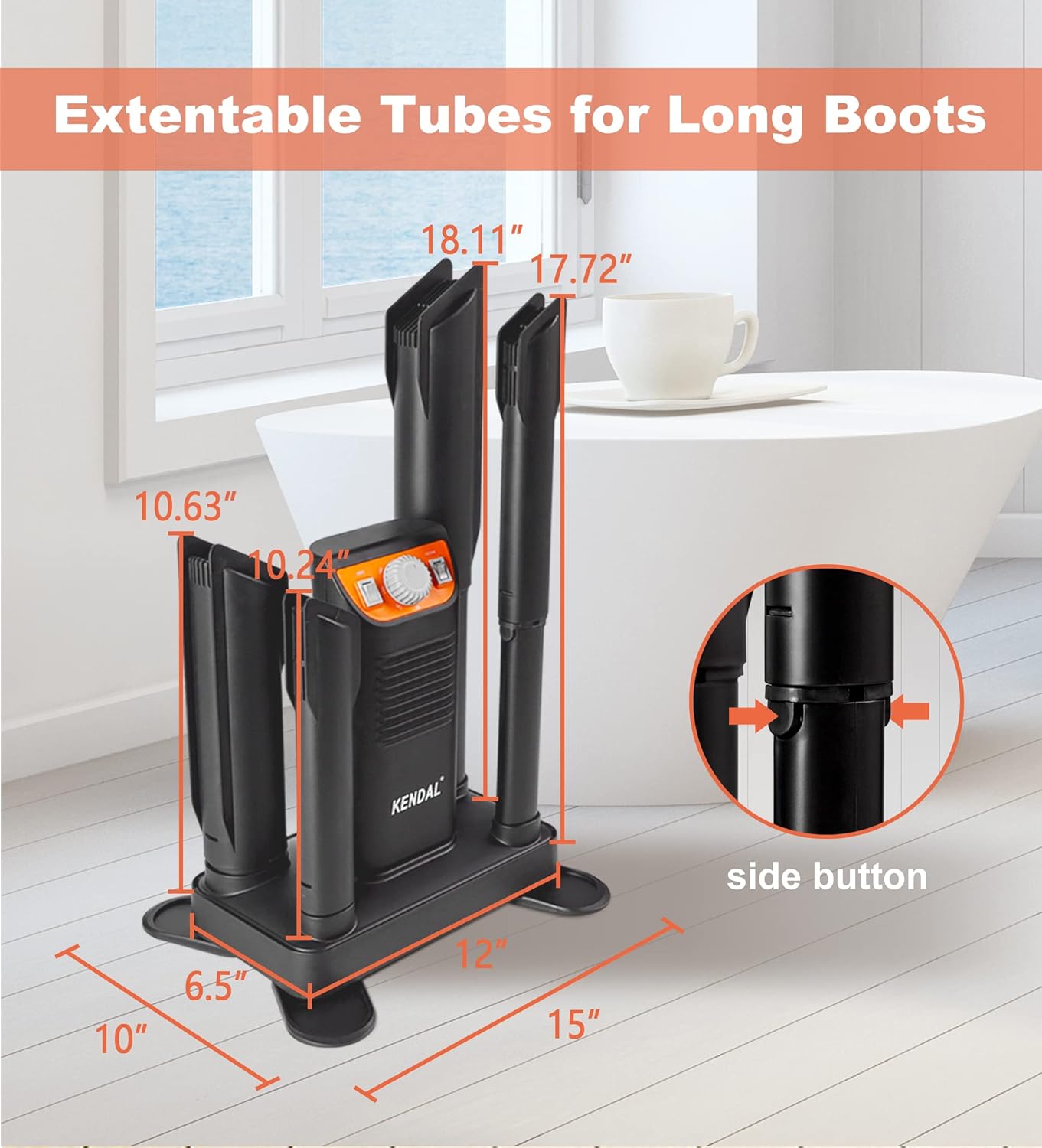Boot Dryer for Work Boots, Shoe Dryer with Ozone Deodorizer, Portable with Adjustable Tubes & Timer P4231