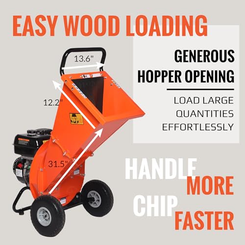 Wood Chipper Shredder Mulcher 7 HP 212cc Gas Powered 3 Inch Capacity E47717