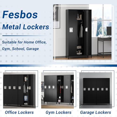 3-Door Blue Steel Storage Locker for Office, School, Gym C68898