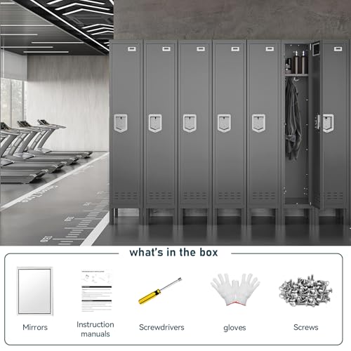 Metal Cabinet with Lockable Door for Office, Gym, School, Home A290