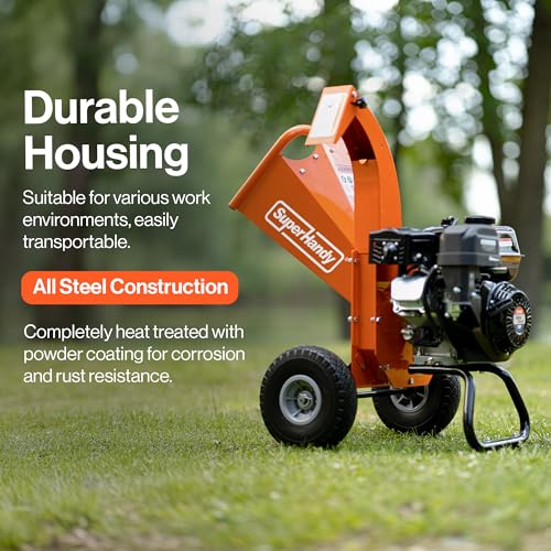 Mini Wood Chipper Shredder Mulcher 7HP 3 Inch Max Capacity Z1939