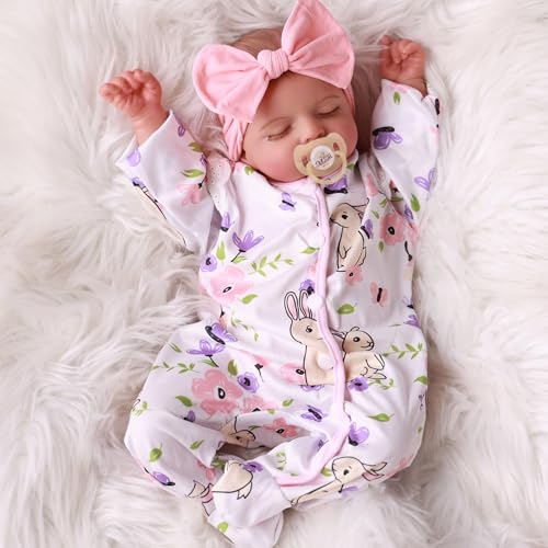 Lifelike Reborn Baby Doll Girl - 20 Inch Realistic Newborn Doll with Poseable Body and Accessories X89513