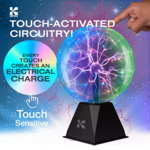 7 Inch Plasma Ball Lamp - Touch and Sound Sensitive Electric Globe with Lightning Effects R48981