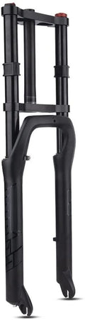 ZECHAO Snow Bike Fat Fork 1-1/8" Mountain Air Suspension Fork Double Shoulder 160mm Travel QR E-Bike Front Fork 26x4.0 Disc Brake Beach