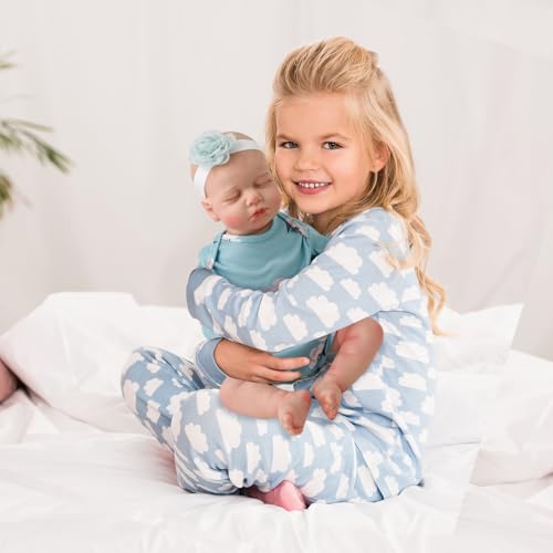 Realistic Reborn Baby Doll, 18 Inch Soft Body Sleeping Baby Girl with Pink Clothing Z645