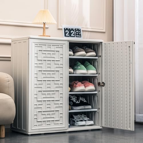 Outdoor Storage Cabinet Waterproof with Shelf for Patio and Garden U239