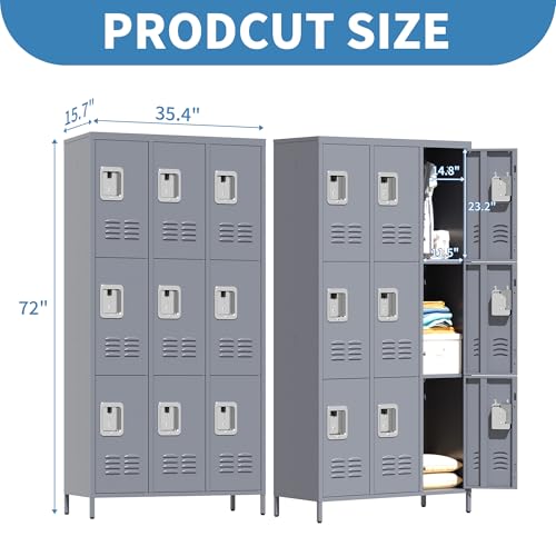 Steel Lockers for Employees, Lockable Storage Cabinet with Assembly X270