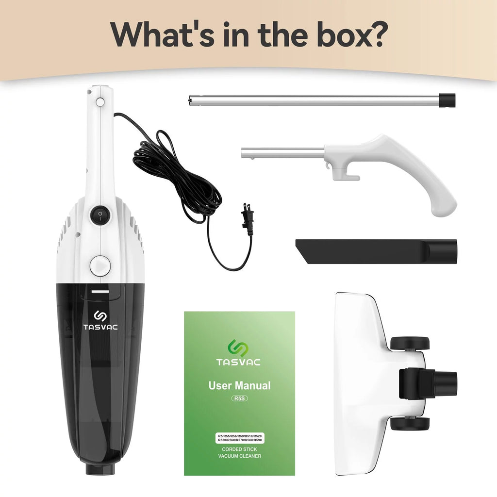 Corded Stick Vacuum Cleaner 18kPa Lightweight 3-in-1 for Hardwood Floor Pet Hair E955