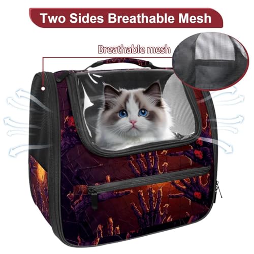 Halloween Pet Carrier Airline Approved for Small Medium Dogs Cats S688252