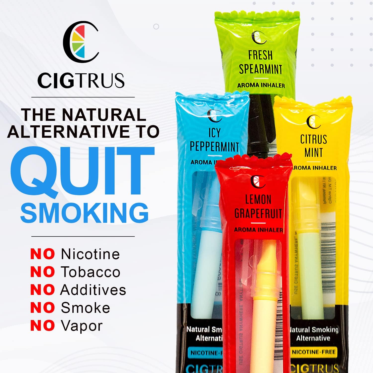 Smokeless Air Puffer, Lemon Lime & Fresh Spearmint, 6 Piece, Nicotine-Free K1712