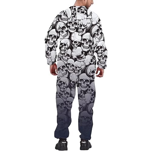 Adult Onesie Hooded One-Piece Pajama Zipper Jumpsuit for Men and Women I930