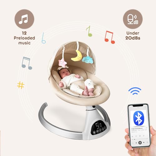 Portable Baby Swing with Music and Remote Control K431768