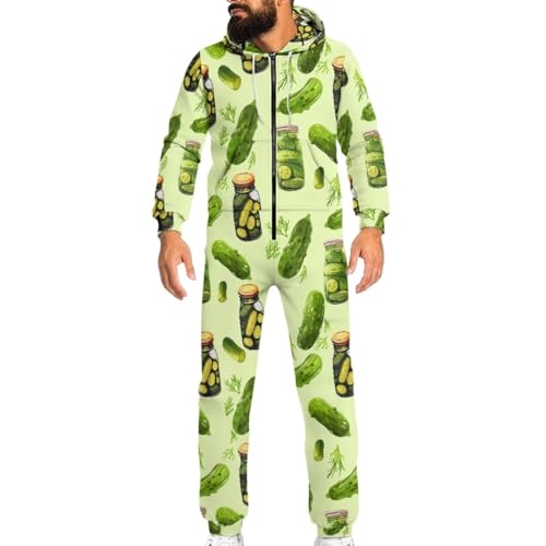 Adult Onesie Hooded One-Piece Pajama Zipper Jumpsuit for Men and Women I930