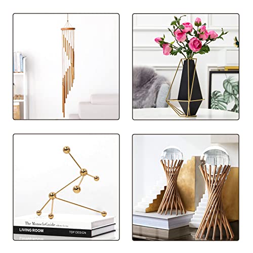 Brass Round Tube 0.2mm Wall 300mm Length for DIY Crafts, 3pcs W701