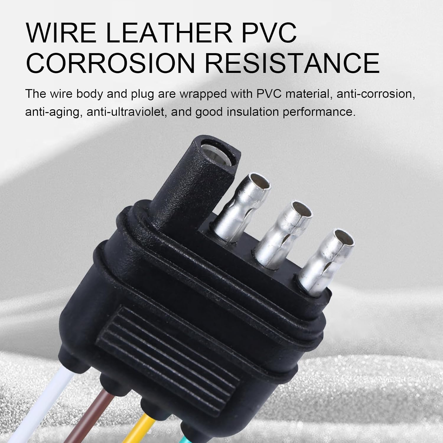 Y-Type Splitter 1-to-2 Wiring Harness, 4 Pin Flat Plug Adapter with Dust Cover, 17.7" D305