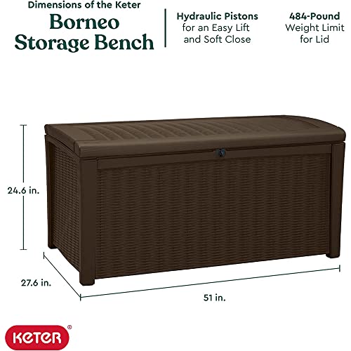 Outdoor Storage Deck Box for Patio, Backyard and Garden, 110 Gallon, Lockable, Waterproof P895